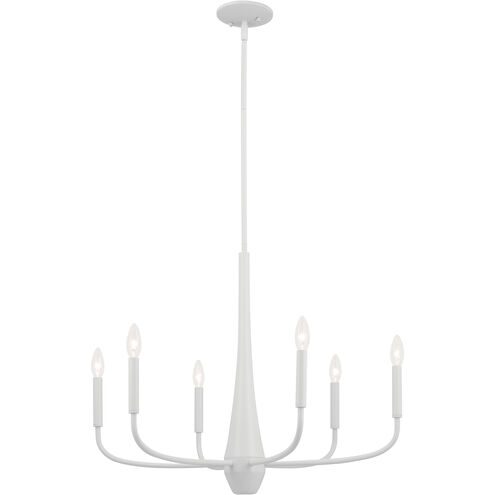 Deela LED 28 inch White Chandelier Ceiling Light