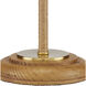 Sirocco 22.25 inch 40 watt Natural and Antique Brass Desk Lamp Portable Light