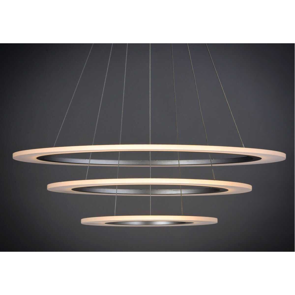 Saturn II LED LED 32 inch Matte Silver Multi-Light Pendant Ceiling Light