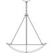 Compass 3 Light 34.2 inch Dark Smoke Large Scale Pendant Ceiling Light in Opal, Large Scale