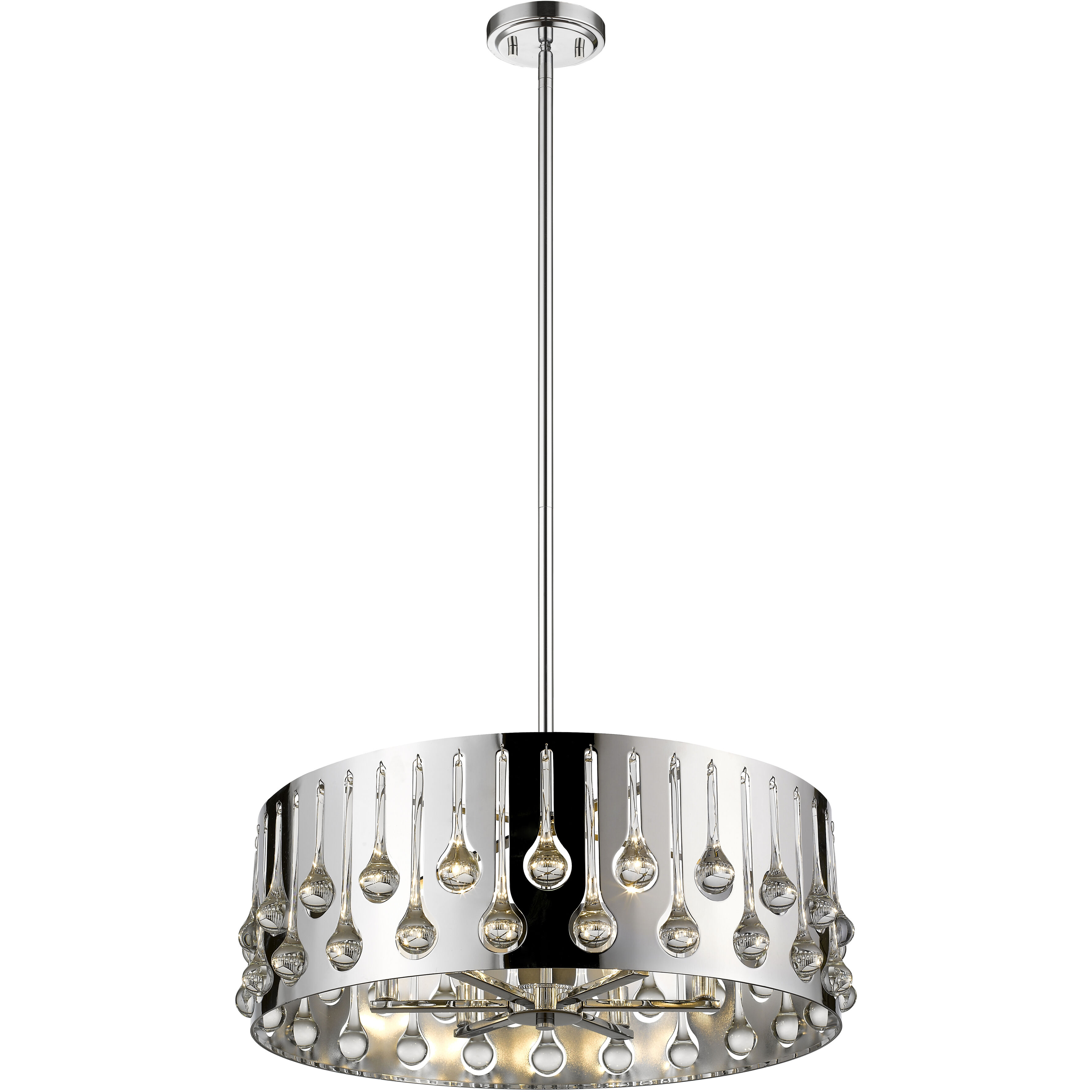 Oberon 6 Light 24.5 inch Chrome Chandelier Ceiling Light