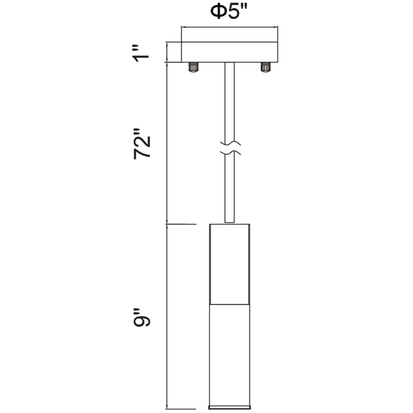 Pipes LED 5 inch Brass Down Mini Pendant Ceiling Light