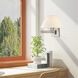 Allison 25 inch 100.00 watt Brushed Nickel Swing Arm Wall Lamp Wall Light