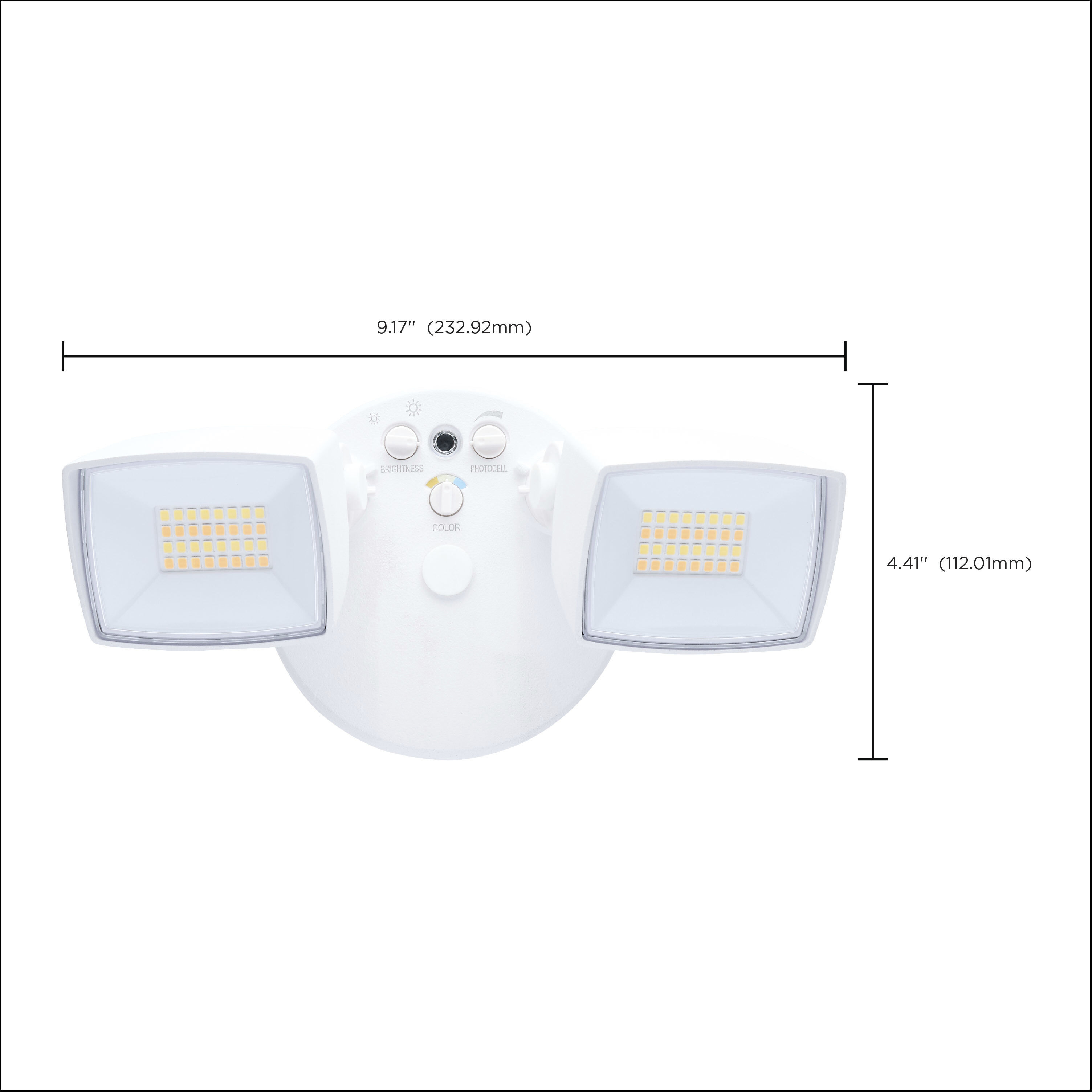 Brentwood LED 4.41 inch White Outdoor Flood Light