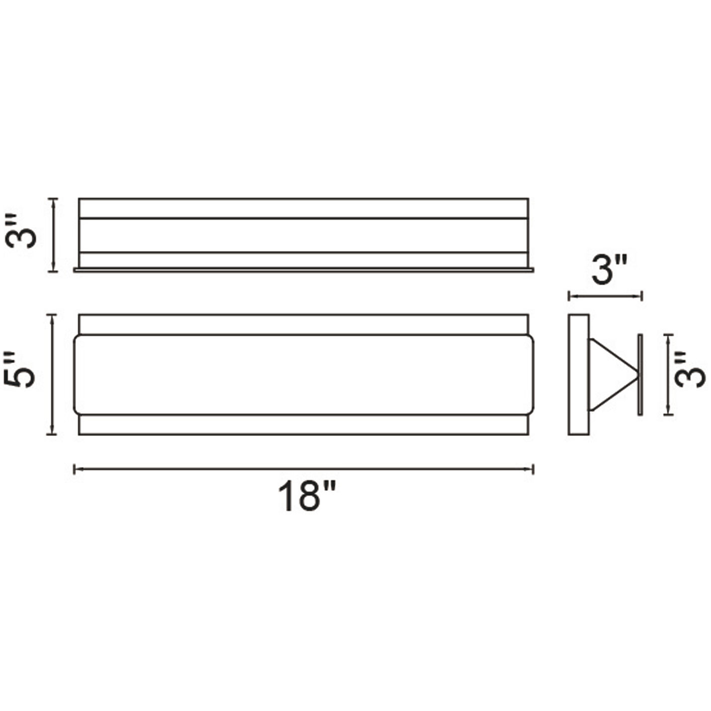 Lilliana LED 18 inch White Wall Light