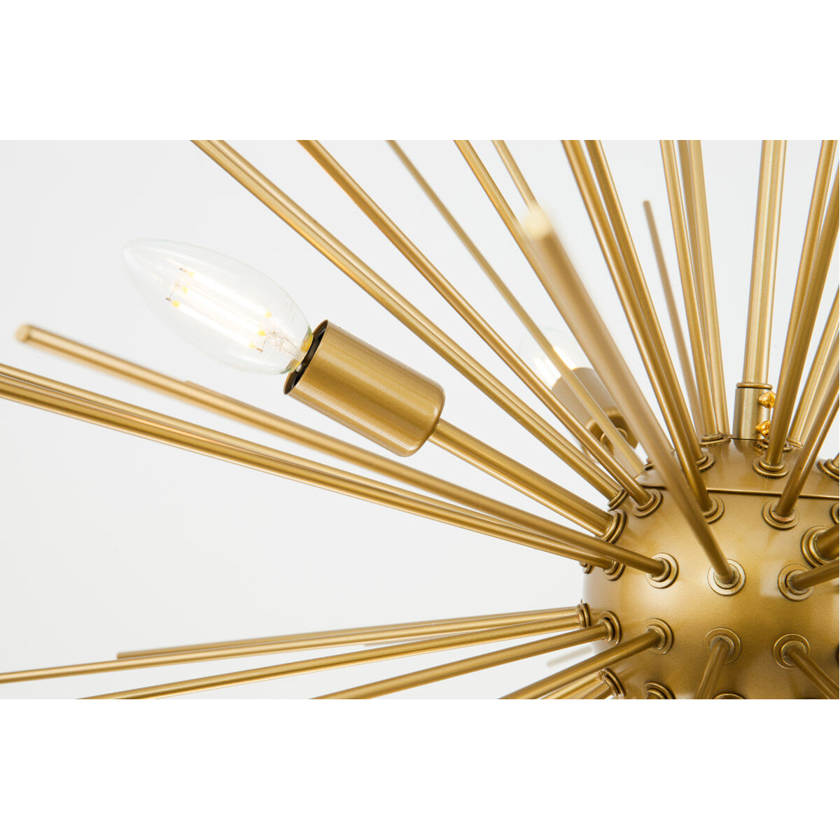 Timber 8 Light 30 inch Brass Pendant Ceiling Light