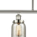 Ballston Bell LED 48 inch Polished Nickel Island Light Ceiling Light in Silver Plated Mercury Glass