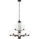 Franport 9 Light 30 inch Bronze Chandelier Ceiling Light
