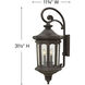 Estate Series Raley Outdoor Wall Mount Lantern in Oil Rubbed Bronze, Non-LED, Large