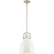 Newton Bell 1 Light 10 inch Satin Nickel Stem Hung Pendant Ceiling Light