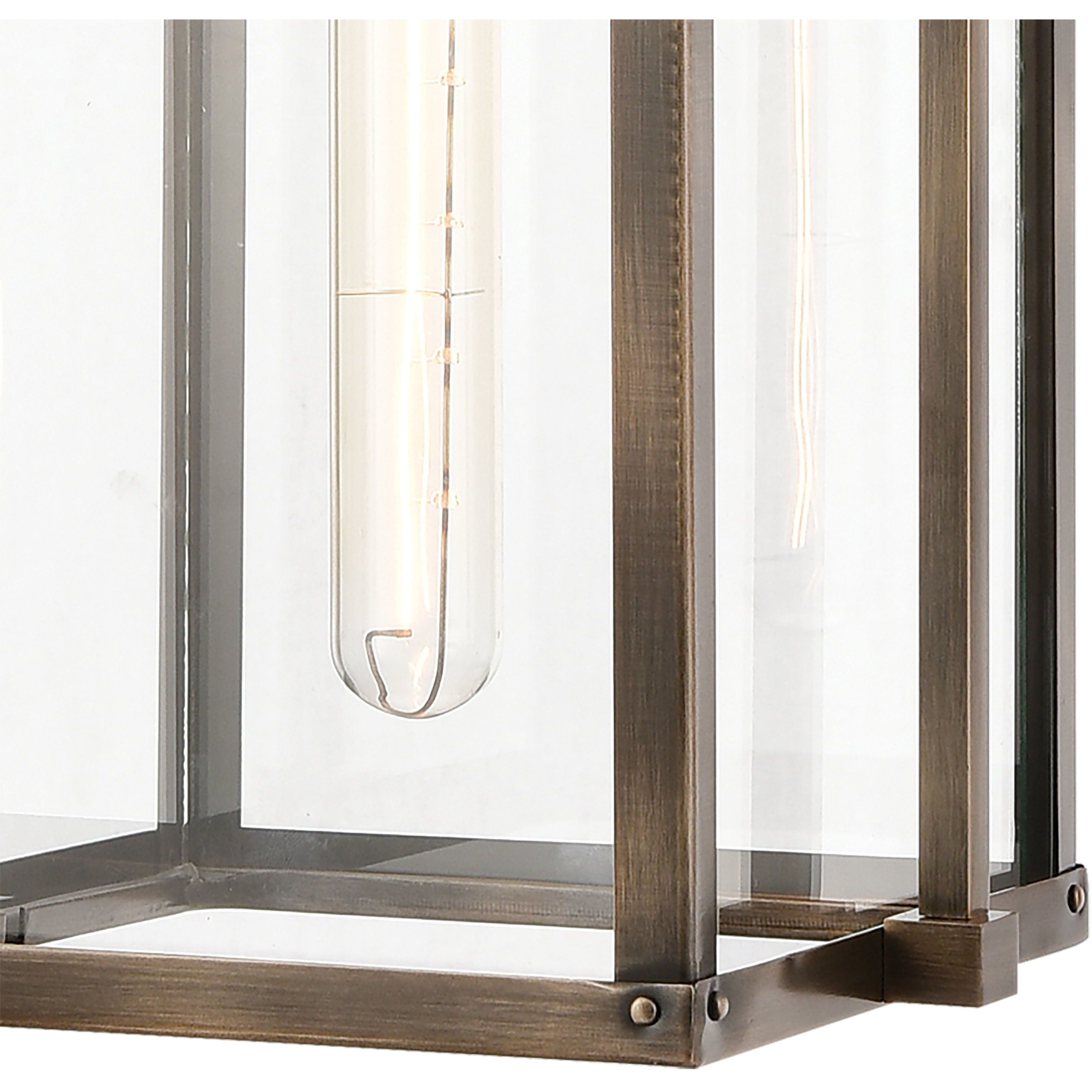 Crested Butte 1 Light 9 inch Vintage Brass Outdoor Pendant