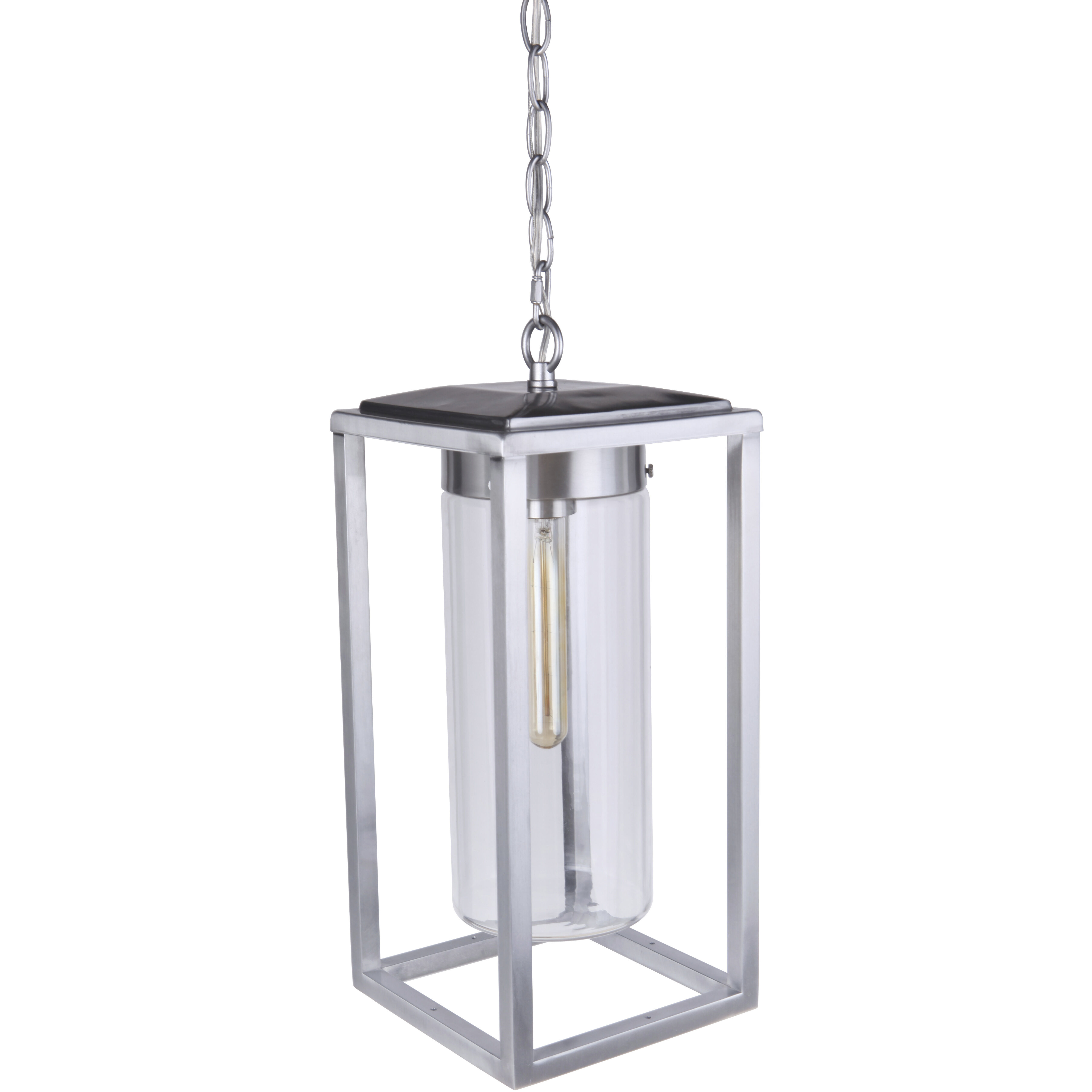 Neo 1 Light 8 inch Satin Aluminum Outdoor Pendant