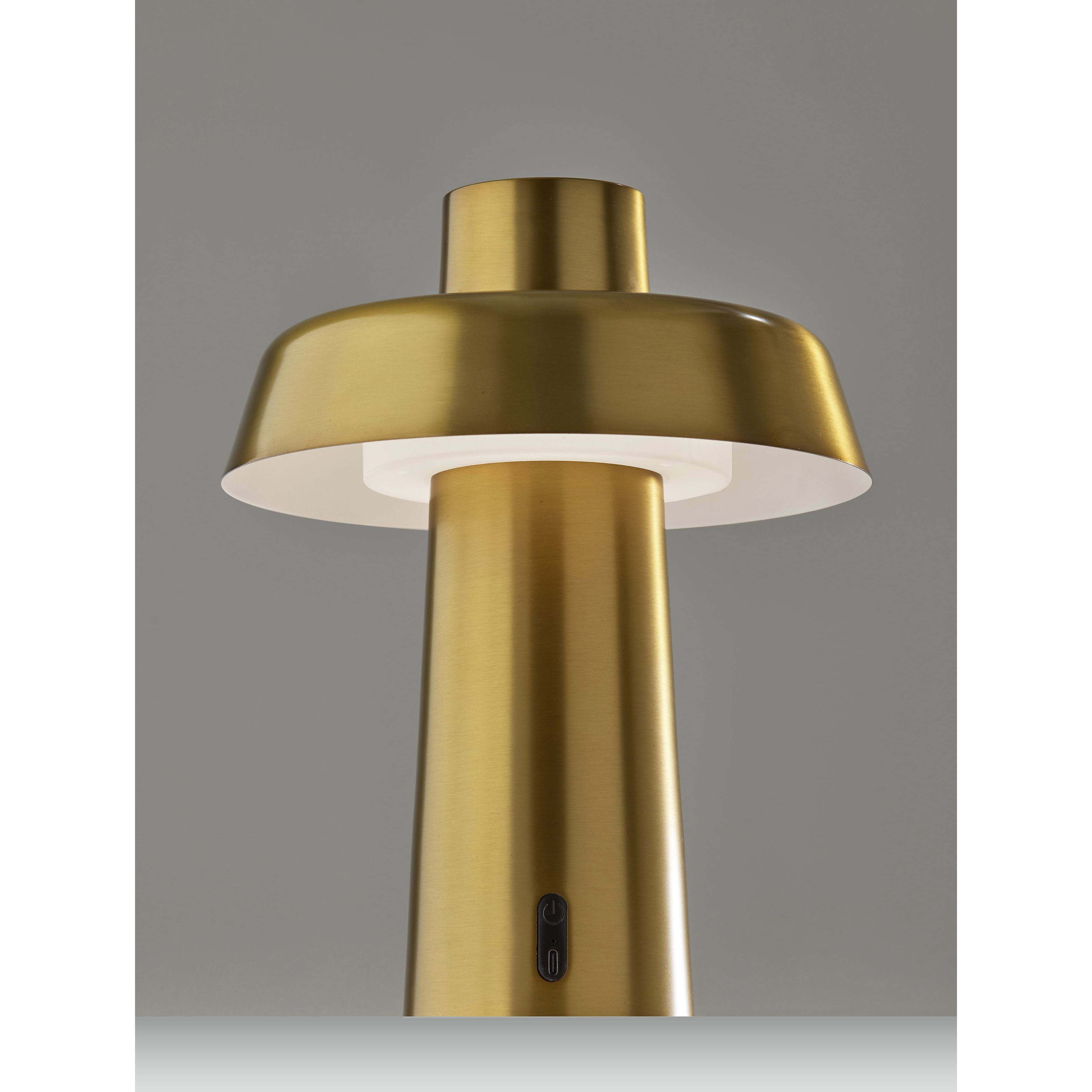 Pirlo 11.75 inch 4.00 watt Antique Brass Cordless Table Lamp Portable Light, ADS360