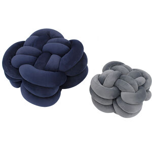 Gila 10 X 10 inch Grey and Navy Pillows