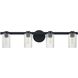 Bedminster 4 Light 30.5 inch Matte Black Vanity Light Wall Light