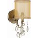 Hampton Bath Sconce Wall Light in Antique Brass