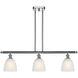 Ballston Castile LED 36 inch Polished Chrome Island Light Ceiling Light in White Glass, Ballston