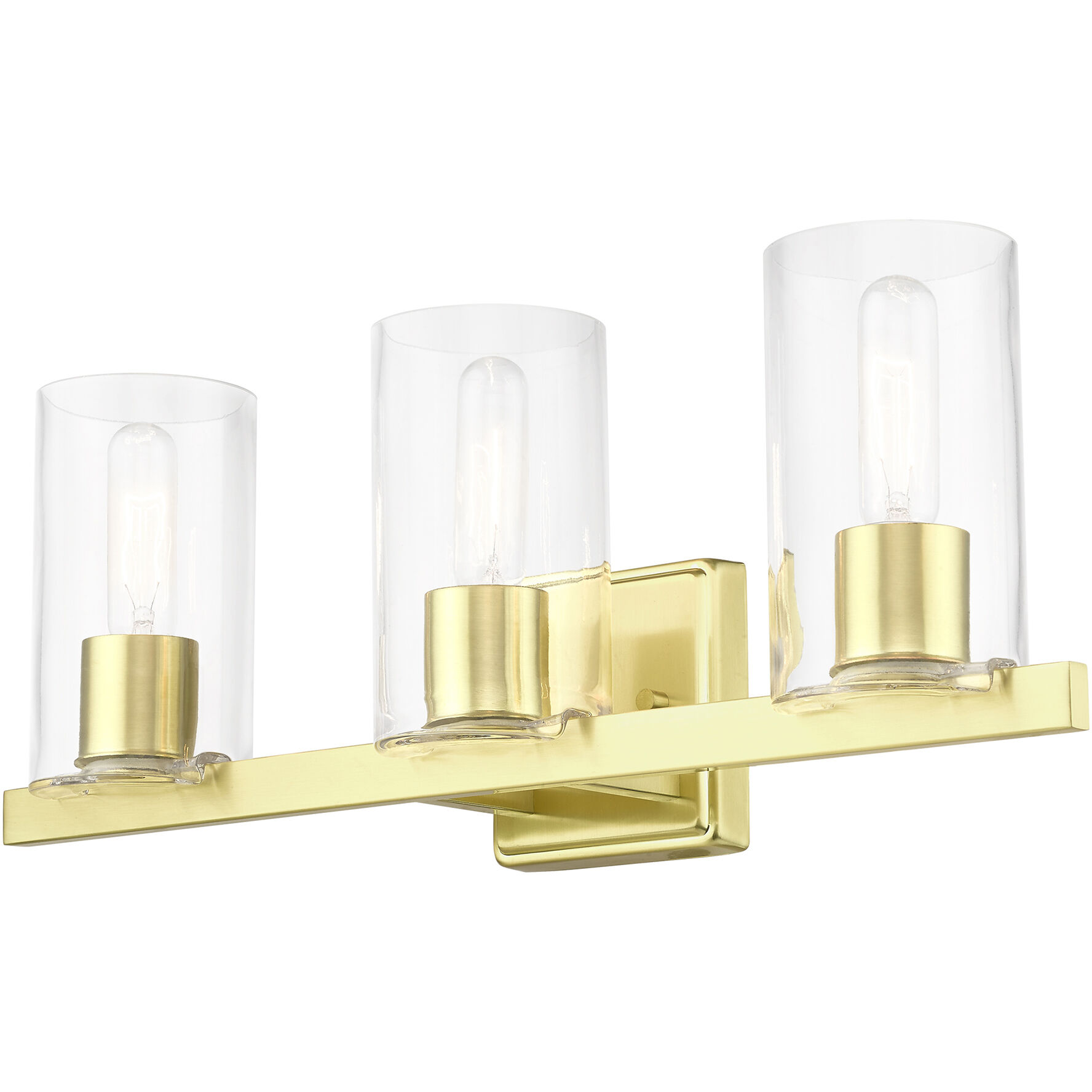 Clarion 3 Light 23 inch Satin Brass Vanity Sconce Wall Light