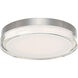 Pi LED 12 inch Stainless Steel Flush Mount Ceiling Light in 3500K, 12in.