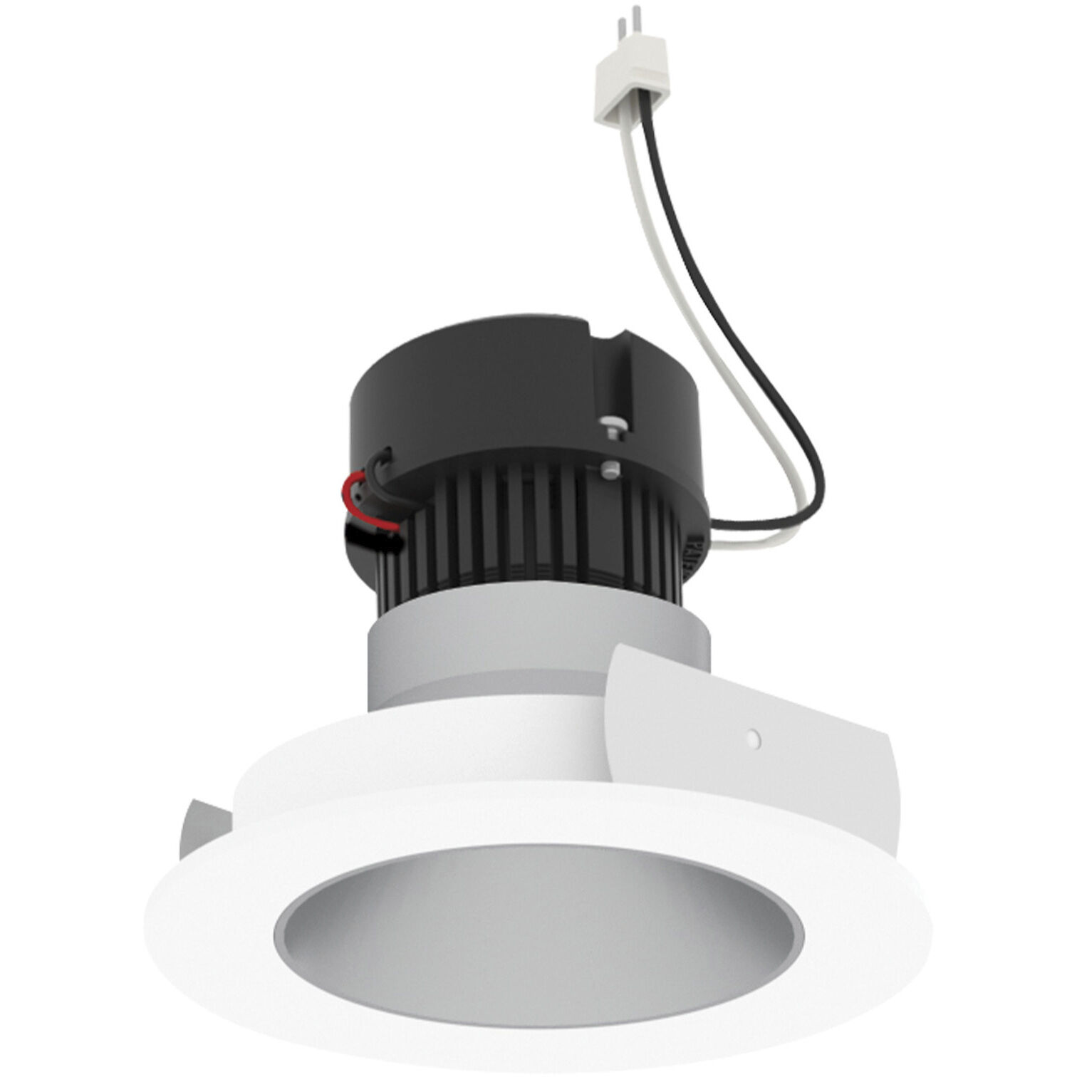 Pearl Haze Reflector / Bright White Flange LED Round Retrofit Reflector in Comfort Dim (3000K-2000K), Haze / Bright White, 4" Retrofit