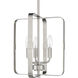 Stowe 3 Light 12 inch Brushed Polished Nickel Foyer Light Ceiling Light
