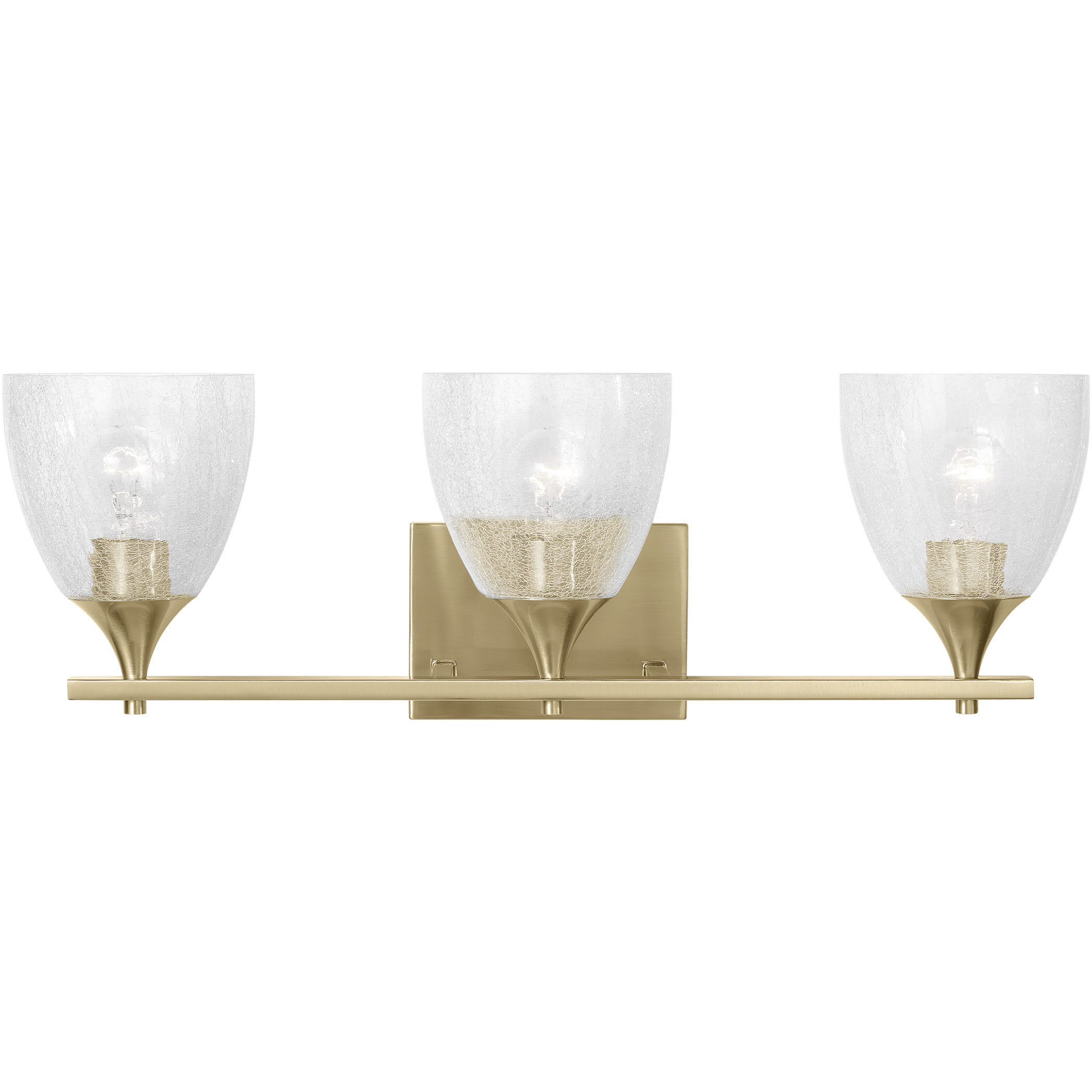 Drew & Jonathan Toffino 3 Light 26 inch Satin Brass Vanity Light Wall Light
