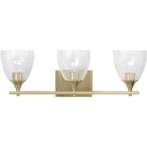 Drew & Jonathan Toffino 3 Light 26 inch Satin Brass Vanity Light Wall Light
