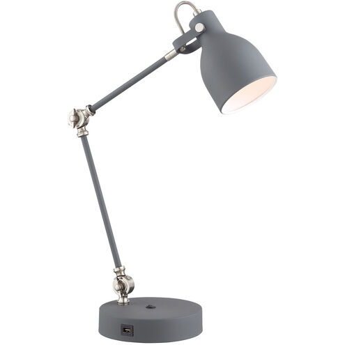 Kalle 27 inch 60.00 watt Grey Desk Lamp Portable Light