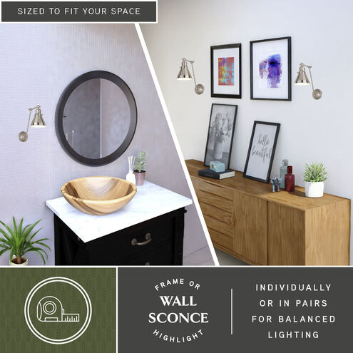 Alexis LED 6 inch Satin Nickel and Matte White Wall Light