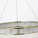 Chapman & Myers Iterna LED 40 inch Antique-Burnished Brass Ring Chandelier Ceiling Light