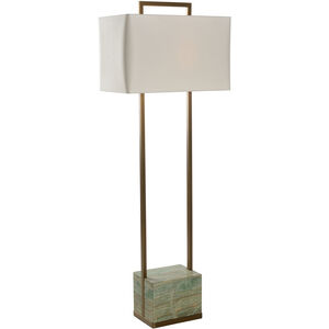 Paris 60.5 inch 60.00 watt Green and Gold Floor Lamp Portable Light