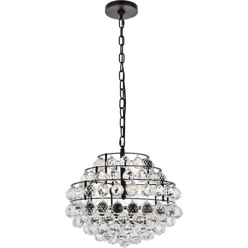 Savannah 3 Light 16 inch Black Pendant Ceiling Light
