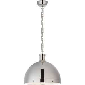 Thomas O'Brien Hicks 2 Light 16 inch Polished Nickel Pendant Ceiling Light, Extra Large
