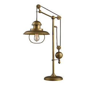 Amos Mill 32 inch 100.00 watt Antique Brass Desk Lamp Portable Light