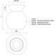 Arcadia 1 Light 6 inch Brushed Gold Semi-Flush Mount Ceiling Light in Matte Opal Glass