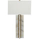Khalil 32.5 inch 150 watt Natural and Antique Brass Table Lamp Portable Light