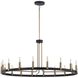 Clayton Family LED 42 inch Matte Black Chandelier Ceiling Light