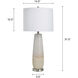 Evian 31 inch 100.00 watt Two Toned Ceramic Lamp With Ivory Table Lamp Portable Light