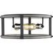 Kirkland 3 Light 16.25 inch Ashen Barnboard Flush Mount Ceiling Light