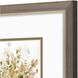 Florals Collection Brushed Pewter With Silver Lip Framed Art
