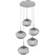 Nova LED LED Classic Silver Chandelier Ceiling Light, Round Multi-Pendant