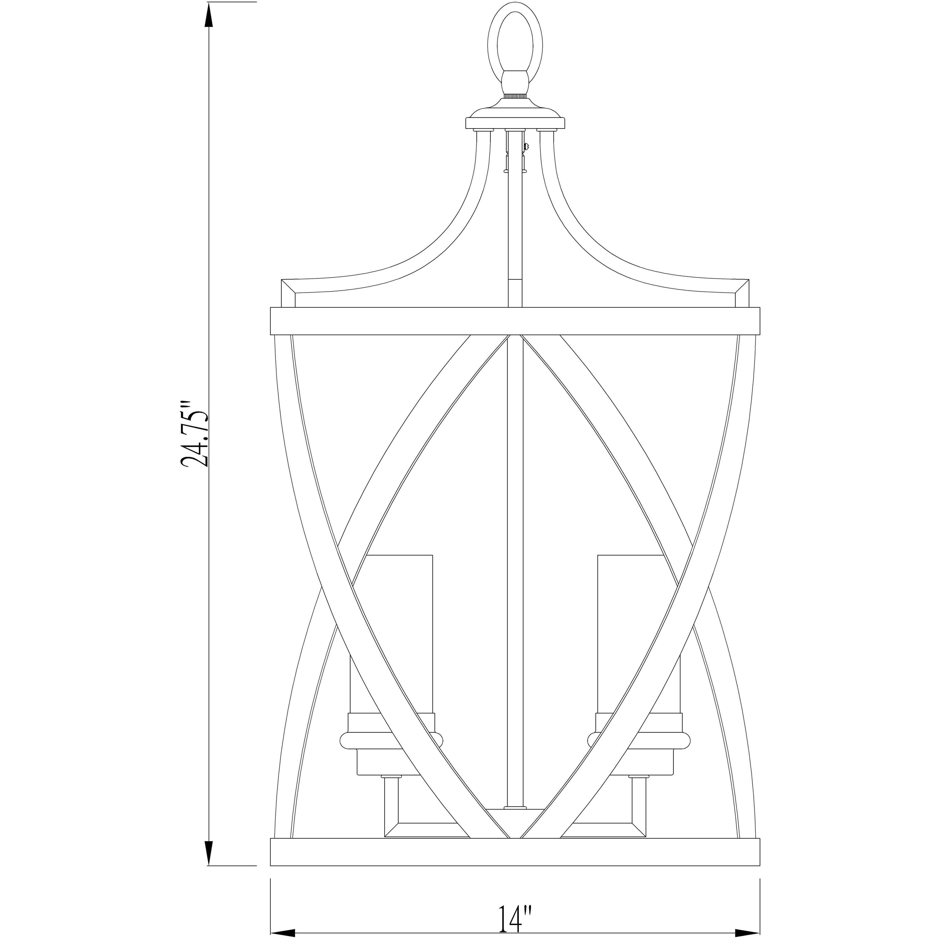 Malcalester 3 Light 14 inch Matte Black and Brushed Nickel Pendant Ceiling Light
