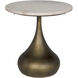 Mateo 19 X 18 inch Aged Brass Side Table