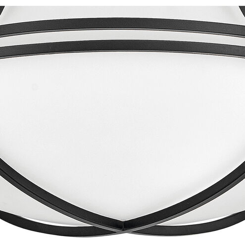 Saddler 3 Light 15.25 inch Black Flush Mount Ceiling Light