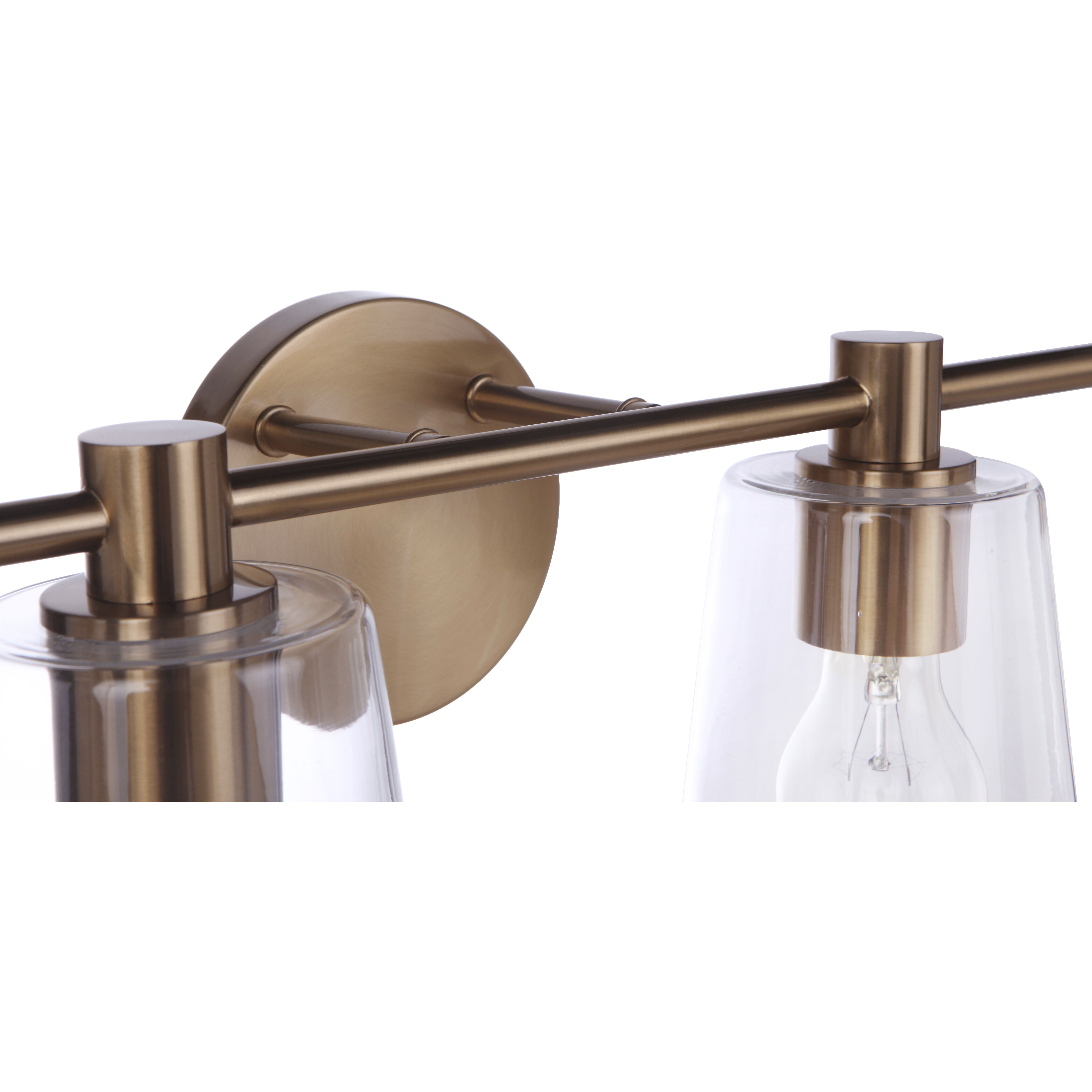 Emilio 4 Light 33 inch Satin Brass Vanity Light Wall Light