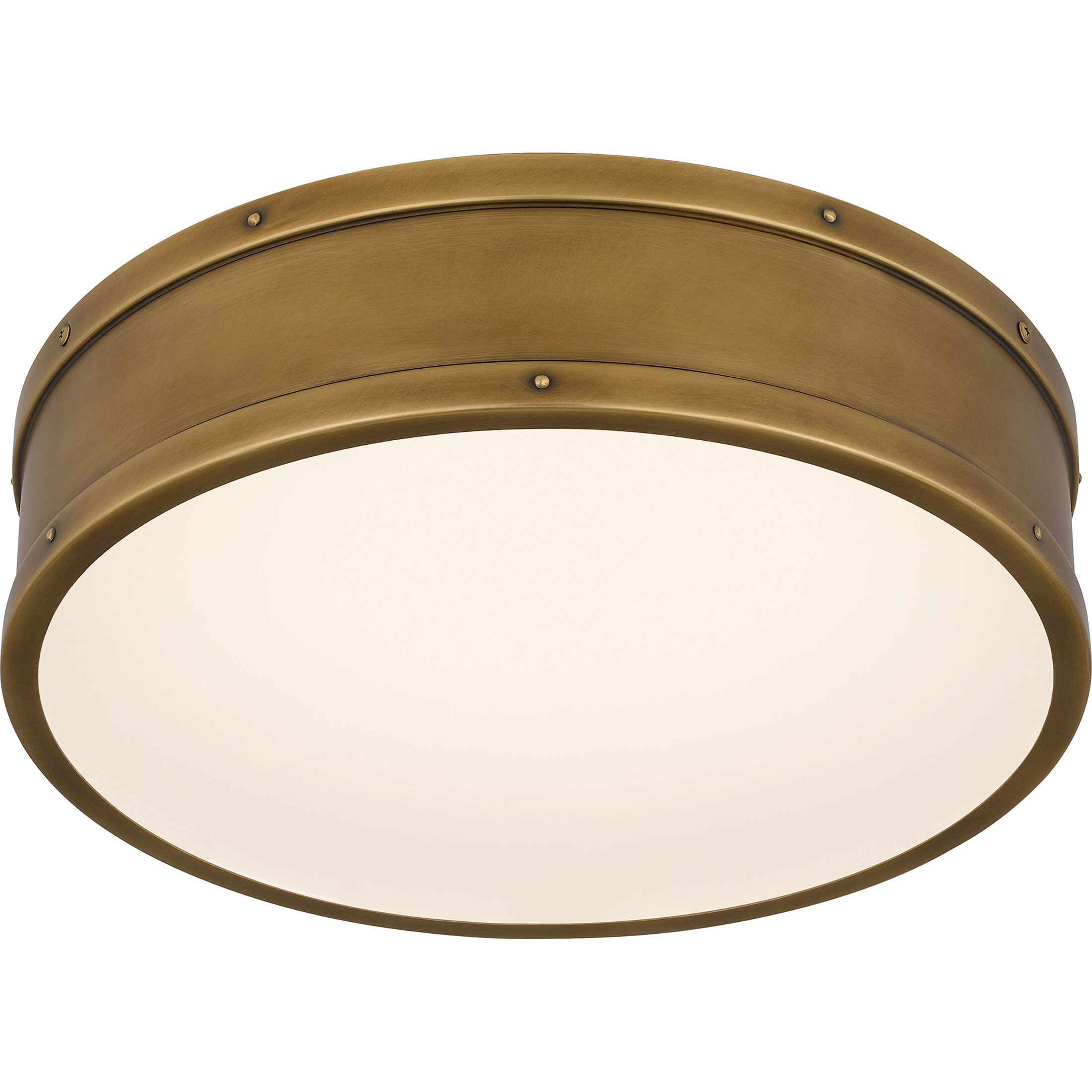 Ahoy LED 16 inch Weathered Brass Flush Mount Ceiling Light, Medium