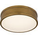 Ahoy LED 16 inch Weathered Brass Flush Mount Ceiling Light, Medium