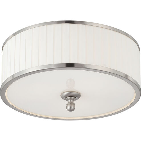 Candice 3 Light 15 inch Brushed Nickel Flush Mount Ceiling Light