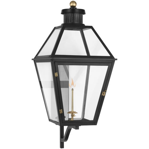 Chapman & Myers Stratford2 1 Light 40.5 inch Matte Black Outdoor Bracketed Gas Wall Lantern, XL