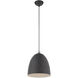 Arlington 1 Light 12 inch Scandinavian Gray with Brushed Nickel Accents Pendant Ceiling Light